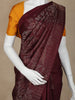 Dark Red Floral Woven Pure Kanchipuram Silk Saree - Diadem
