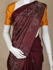 Dark Red Floral Woven Pure Kanchipuram Silk Saree - Diadem