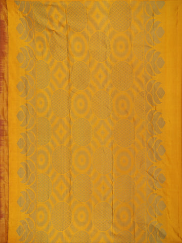 Dark Red Floral Woven Pure Kanchipuram Silk Saree - Diadem