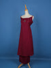 Dark Red Mirror Designed Cotton Salwar Suit