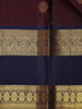 Dark Red Peacock Woven Pure Kanchipuram Silk Saree - Diadem