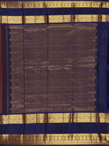 Dark Red Peacock Woven Pure Kanchipuram Silk Saree - Diadem