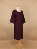 Dark Red Stripes Designed Cotton Kurti