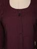 Dark Red Stripes Designed Cotton Kurti