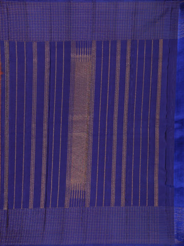 Dark Red Stripes Woven Pure Kanchipuram Silk Saree - Diadem