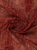 Dark Red Warli Designed Soft Silk Saree