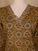 Dark Yellow Floral Designed Cotton Salwar Suit - Diadem