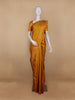Dark Yellow Floral Woven Pure Kanchipuram Silk Saree - Diadem