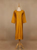 Dark Yellow Plain Cotton Rayon Kurti - Diadem