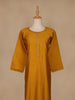 Dark Yellow Plain Cotton Rayon Kurti - Diadem