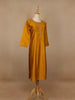 Dark Yellow Plain Cotton Rayon Kurti - Diadem