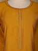 Dark Yellow Plain Cotton Rayon Kurti - Diadem
