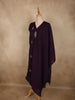 Deep Aubergine Purple Floral Thread Embroidered Design Georgette Salwar Suit with Dupatta