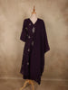 Deep Aubergine Purple Floral Thread Embroidered Design Georgette Salwar Suit with Dupatta