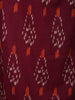 Deep Berry Wine Ikat Printed Design Cotton Salwar Suit with Dupatta