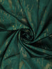 Deep Bottle Green Abstract Zari Woven Design Semi Tussar Saree with Contrast Temple Zari Border
