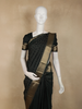 Deep Bottle Green Butta Zari Woven Design Pure Kanchipuram Silk Saree with  Zari Border