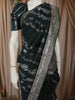 Deep Bottle Green Floral Vine Zari Woven Design Pure Banarasi Silk Saree with Zari Border
