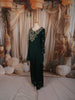 Deep Bottle Green Floral Zari Embroidered Design Chiffon Fancy Palazzo Suit