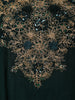 Deep Bottle Green Floral Zari Embroidered Design Chiffon Fancy Palazzo Suit