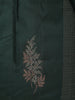 Deep Bottle Green Leaf Printed Zari Woven Design Pure Kanchipuram Silk Saree with Self Border