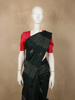 Deep Bottle Green Leaf Printed Zari Woven Design Pure Kanchipuram Silk Saree with Self Border