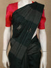 Deep Bottle Green Leaf Printed Zari Woven Design Pure Kanchipuram Silk Saree with Self Border