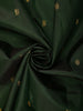 Deep Bottle Green Peacock Butta Zari Woven Design Pure Kanchipuram Silk Saree with Contrast Varisai Pattu Border