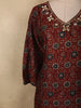 Deep Brick Maroon Floral Printed Design Cotton Salwar Suit with Dupatta