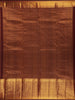 Deep Brown Floral Design Woven Pure Kanchipuram Silk Saree