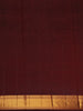 Deep Brown Floral Design Woven Pure Kanchipuram Silk Saree