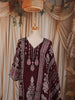 Deep Burgundy Floral and Paisley Printed Design Crepe Silk Straight Cut Salwar Suit with Matching Printed Dupatta
