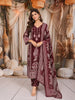 Deep Burgundy Floral and Paisley Printed Design Crepe Silk Straight Cut Salwar Suit with Matching Printed Dupatta