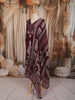 Deep Burgundy Floral and Paisley Printed Design Crepe Silk Straight Cut Salwar Suit with Matching Printed Dupatta