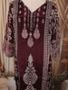 Deep Burgundy Floral and Paisley Printed Design Crepe Silk Straight Cut Salwar Suit with Matching Printed Dupatta