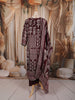 Deep Burgundy Floral and Paisley Printed Design Crepe Silk Straight Cut Salwar Suit with Matching Printed Dupatta