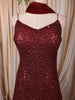 Deep Burgundy Heavy Sequins Embroidered Design Sequins Party Wear Palazzo Suit with Matching Dupatta
