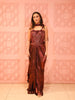 Deep Burgundy Heavy Sequins and Beads Embroidered Design Holographic Skirt Top with Ruffled Dupatta