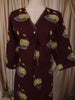 Deep Burgundy Lotus Floral Motif Printed Design Cotton Straight Cut Salwar Suit with Matching Dupatta