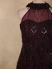 Deep Burgundy Wine Heavy Sequins and Beads Embroidered Design Net Palazzo Suit With Dupatta