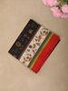 Deep Charcoal Black Traditional Folk Printed Design Crepe Casual Wear Saree