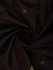 Deep Chocolate Brown Floral Butta Zari Woven Design Kanchipuram Silk Saree with Elephant Motif Zari Border