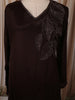 Deep Chocolate Brown Leaf Sequins and Beads Embroidered Design Chiffon Fancy Palazzo Suit