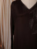 Deep Chocolate Brown Leaf Sequins and Beads Embroidered Design Chiffon Fancy Palazzo Suit