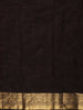 Deep Chocolate Brown Peacock Butta Zari Woven Design Kanchipuram Silk Saree with Deer Motif Zari Border