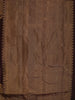Deep Chocolate Brown Royal Procession Motif Zari Woven Design Pure Kanchipuram Silk Saree with Matching Gold  Zari Border