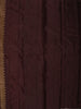 Deep Chocolate Brown Royal Procession Motif Zari Woven Design Pure Kanchipuram Silk Saree with Matching Gold  Zari Border