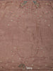Deep Cocoa Brown Floral Embroidered Design Tissue Organza designer Saree