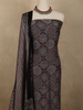 Deep Cocoa Brown Traditional Ajrakh Printed Design Cotton Unstitched Salwar Material
