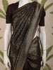 Deep Coffee Brown Floral Zari Woven Design Banarasi Silk Fancy Saree with Designer Border